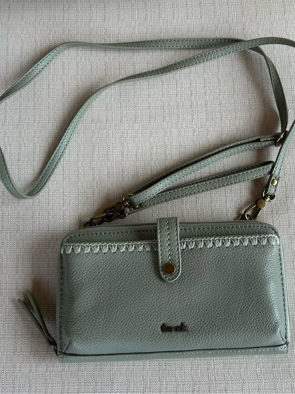 NWOT The Sak Iris Mint Green Double-Zip Crossbody Bag